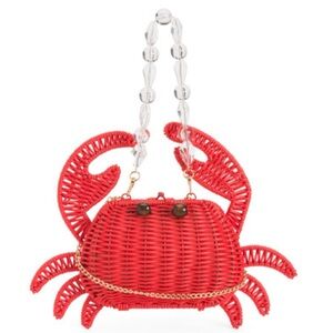 Adorable Red Crab Woven Handbag